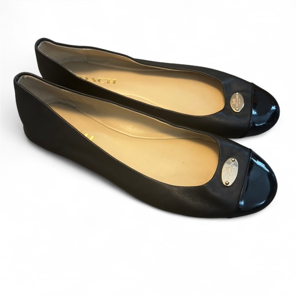 Coach Ashley Ballet Flats Black Size 8.5 - Picture 1 of 5